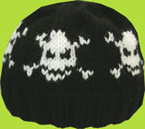 Knit Pirate Hat Black and White 