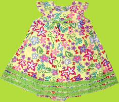 Cotton Kids Butterfly Buzz Empire Dress with Diaper Cover