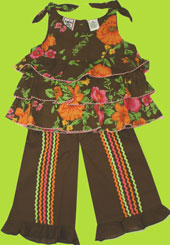 Cotton Kids Chocolate Treat Swing Top and Capri
