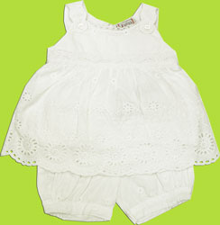 Cotton Kids White Eyelet Swing Top Set