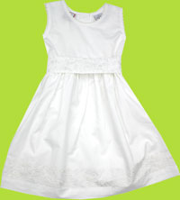 Cotton Kids White Occasions White on White Embroidered Dress