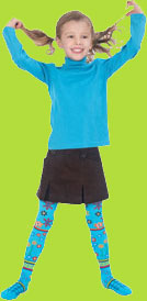 Country Kids Turquoise Sunny Day Tights