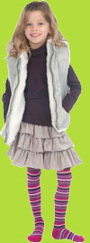 Country Kids Berry Double Trouble Stripe Tights