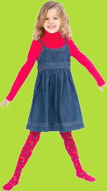 Country Kids Deep Pink Posy Tights
