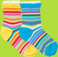 Country Kids Turquoise and Sunshine Candy Stripe Socks