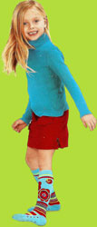 Country Kids Turquoise Kaleidoscope Knee High Sock