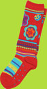Country Kids Red Kaleidoscope Knee High Sock