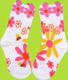 Country Kids White 3-D Daisy Socks 
