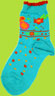 Country Kids Turquoise Hip Flower Socks