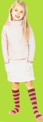 Country Kids Bubble Gum Roll Top Knee High Sock