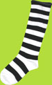 Country Kids White/Black Roll Top Knee High Sock