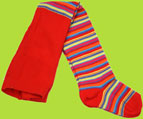 Country Kids Red Lollipop Stripe Tights