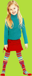 Country Kids Red 3D Kaleidoscope Tights