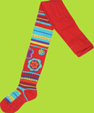 Country Kids Red 3D Kaleidoscope Tights