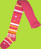 Country Kids Bubblegum Geometric Stripe Tights