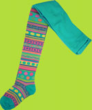 Country Kids Turquoise Ditsy Dot Tights