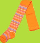 Country Kids Tangerine Lurex Stripe Tights