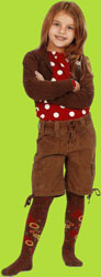 Country Kids Chocolate Hip Flower Tights