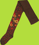 Country Kids Chocolate Hip Flower Tights