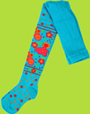 Country Kids Turquoise Hip Flower Tights