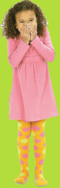 Country Kids Orange Random Dot Tights