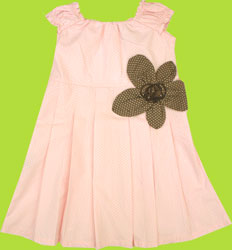Dana and Annika Pink Dotted Sunflower Dress