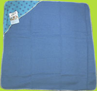 David Fussenegger Royal/Turquoise Polka Dots Hooded Cotton Flannel Blanket