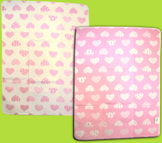 Chiara Pink and Natural Juwel Hearts Blanket