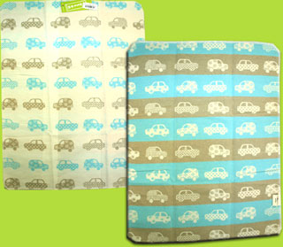 Chiara Blue, Tan and Natural Juwel Car Blanket 