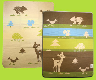 Forest Friends Natural Juwel Reversible Blanket 