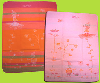 Pink Flower Garden Reversible Blanket 