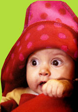 David Fussenegger Red/Hot Pink Polka Dots Hooded Blanket