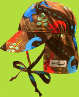 Dino Trek Flap Hat w/Ties for Babies and Children