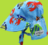 Flap Happy Preppy Fish Flap Hat with Ties