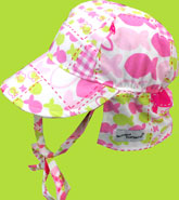 Flap Happy Patchy Poissons Flap Hat w/Ties
