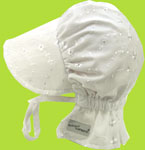 Flap Happy White Eyelet Bonnet UPF 50+