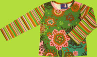 Flap Happy Henna Floral Contrast Long Sleeve Shirt