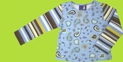 Flap Happy Mocha Paisley Contrast Long Sleeve Shirt