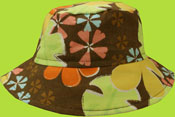 Flap Happy Fiji Floral Crusher Hat with Tahitian Stripe under Brim