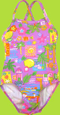 Flap Happy Purple Caribbean Passion Cross Back Tank Suit