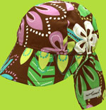 Bali Bay Stripe Flap Hat UPF 50+