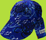 Flap Happy Blue Turtle Tide Cotton Flap Hat