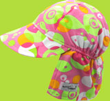 Flap Happy Mod Fish Cotton Flap Hat UPF 50+