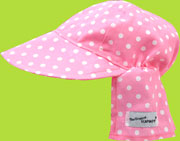Flap Happy Pink Dot Children's Sun Hat