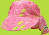 Flap Happy Pink Turtle Tide Cotton Flap Hat