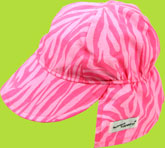 Flap Happy Pink Zebra Flap Hat 