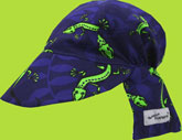 Flap Happy Surf Lizards Nylon Flap Hat