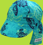 Tahitian Turtle Flap Hat UPF 50+