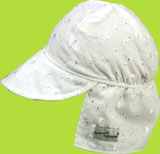 Flap Happy White Eyelet Flap Hat