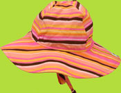 Flap Happy Citrus Stripe Floppy Hat 